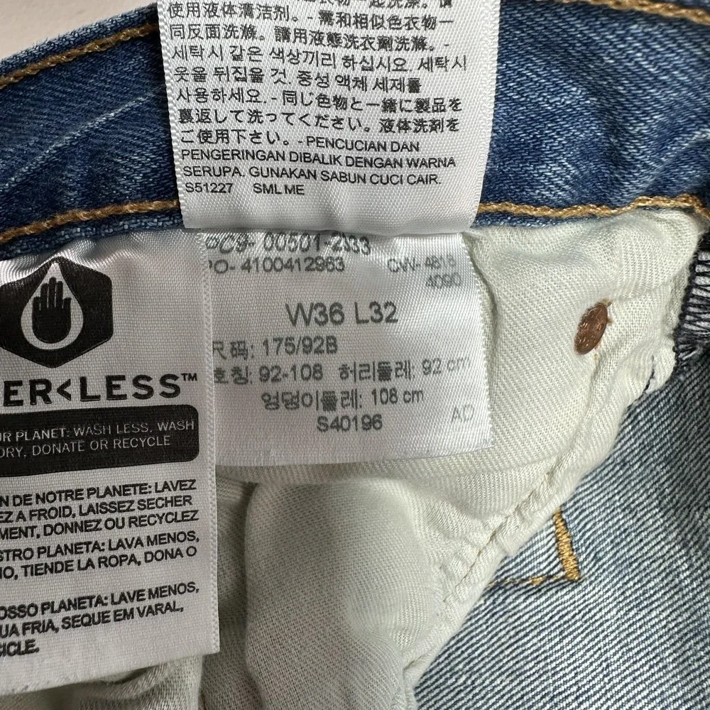 Levi's 501 Jeans Mens 36x31 Blue Regular Straight Denim Button Fly Casual Modern